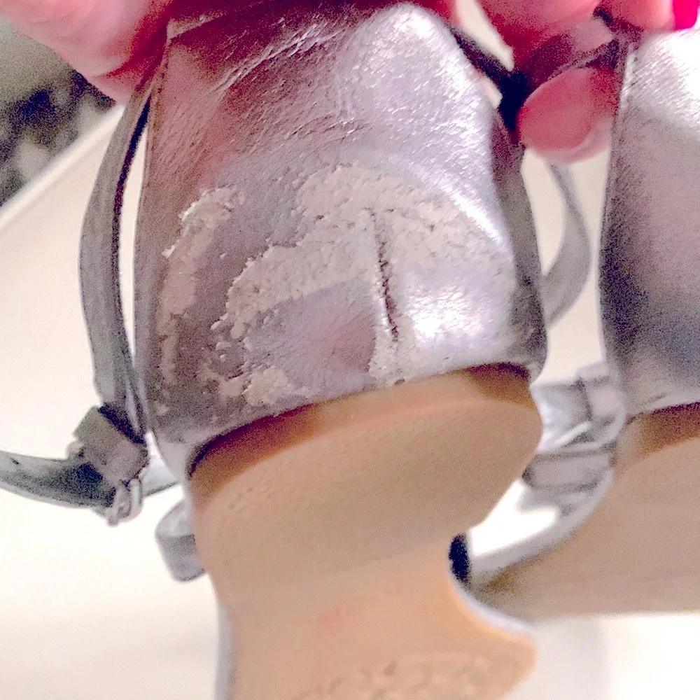 Coach Odele Ankle Strap Metallic Silver Sandals 9 1/2 Beach Casual Everyday